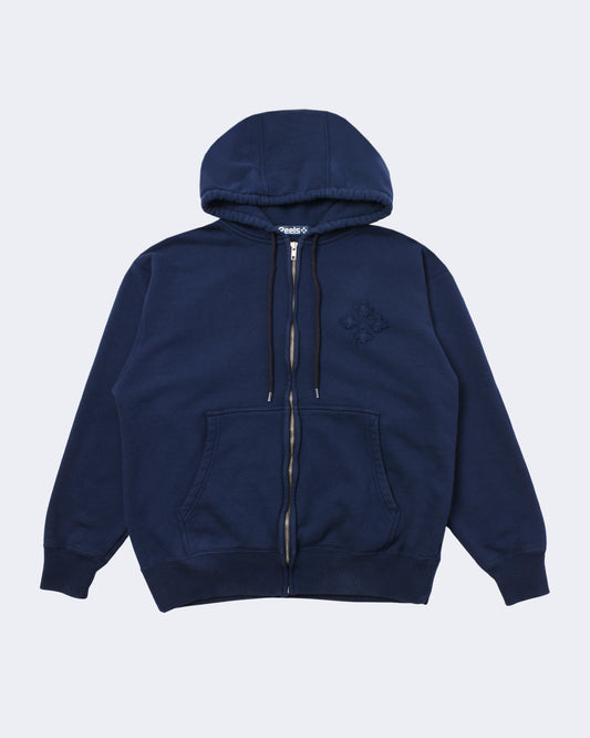 EMBROIDERED PATCH ZIP HOODIE