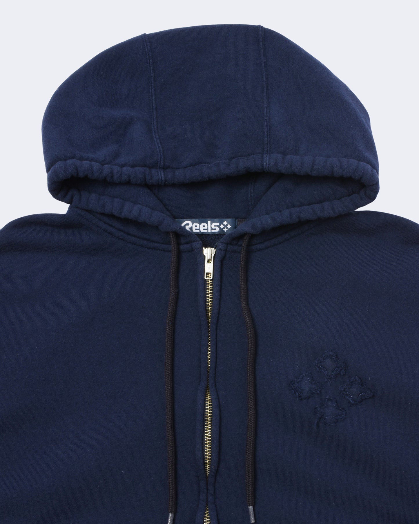 EMBROIDERED PATCH ZIP HOODIE