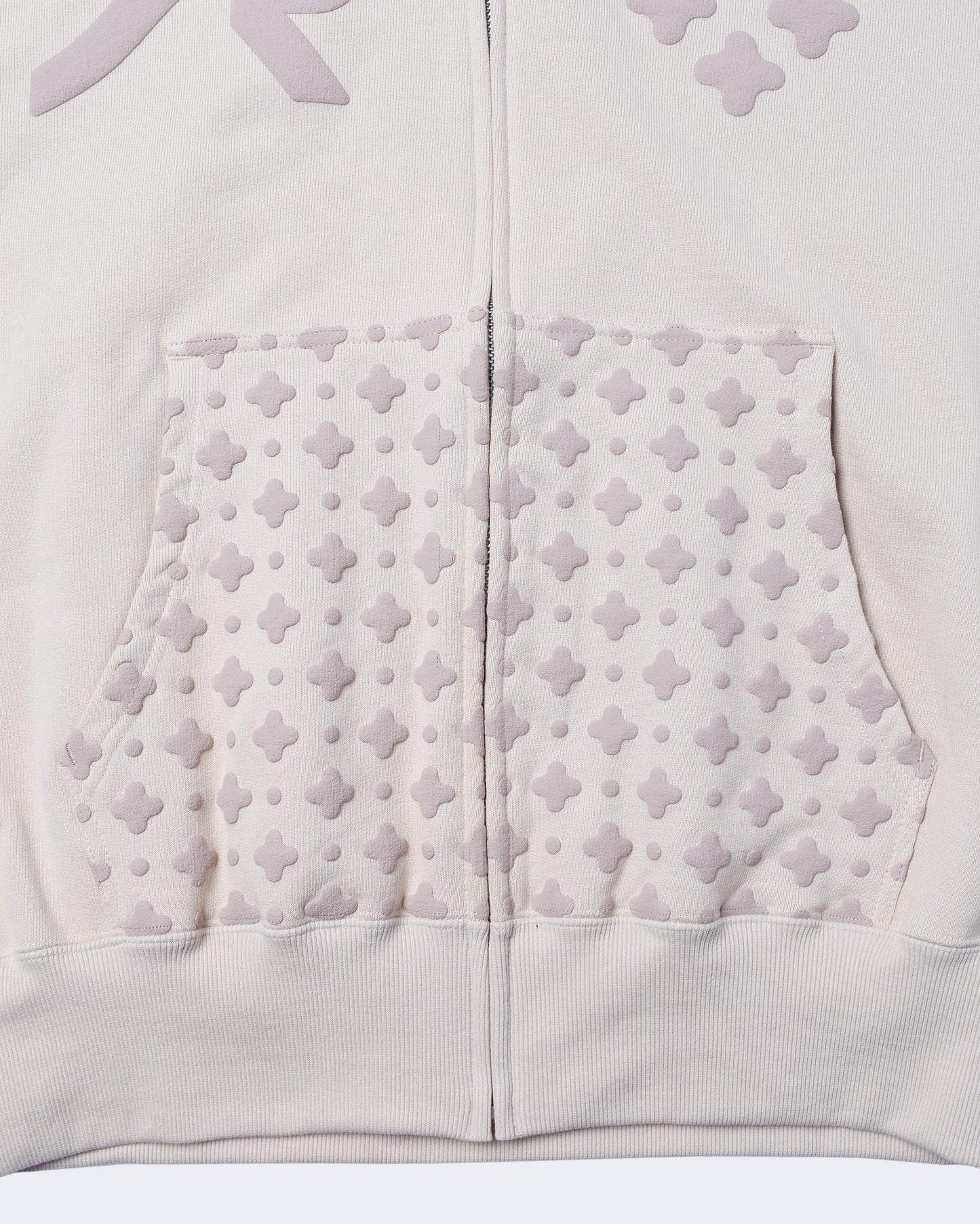 PUFF PRINT ZIP HOODIE